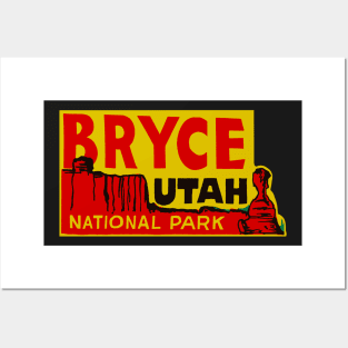 Bryce Canyon National Park Vintage Style Posters and Art